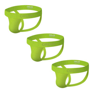 CMENIN ORLVS 3Pcs Cotton Plain Free Underwear Men Thong Men Jockstraps Transparent Underpants G String men Pouch Underwear OR6208
