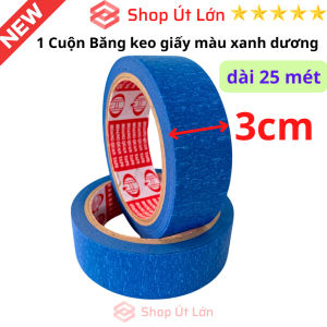 1 Cuộn băng keo giấy nhiều màu rộng 1.2cm-1.5cm-2cm-3cm-3.5cm-4.7cm dài 25 mét lõi giấy 3mm giá tại xưởng