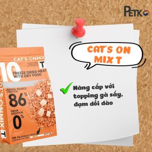 thức ăn hạt CATS ON MIX T (topping thịt viên ) giàu đạm dành cho mèo - T3 PETS SHOP