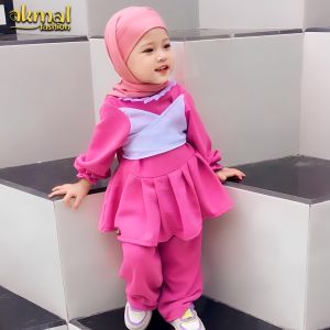 AKFAS-  Set Baju Muslim Outfitt Anak Cringkle Airflow Kode 20
