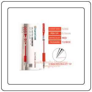 【JJ HOME】0.5mm Soft Grip Gel Pen | Smooth Writing Black Red Ink | 12pcs Value Pack