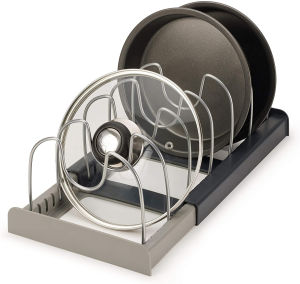 【SG STOCK】Expandable dish rack stainless steel Kitchen Pot Lid Holder Pan Organizer Pot Rack Kitchen Under Sink Rack Dish drying rack