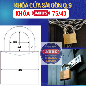 Kèm quà -  Khóa Abus 75/50 chìa vi tính rộng 50mm - BH 5 năm