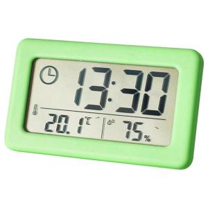 Contemporarys Thin Clock with Temperature and Humiditys Measurement for Living Space