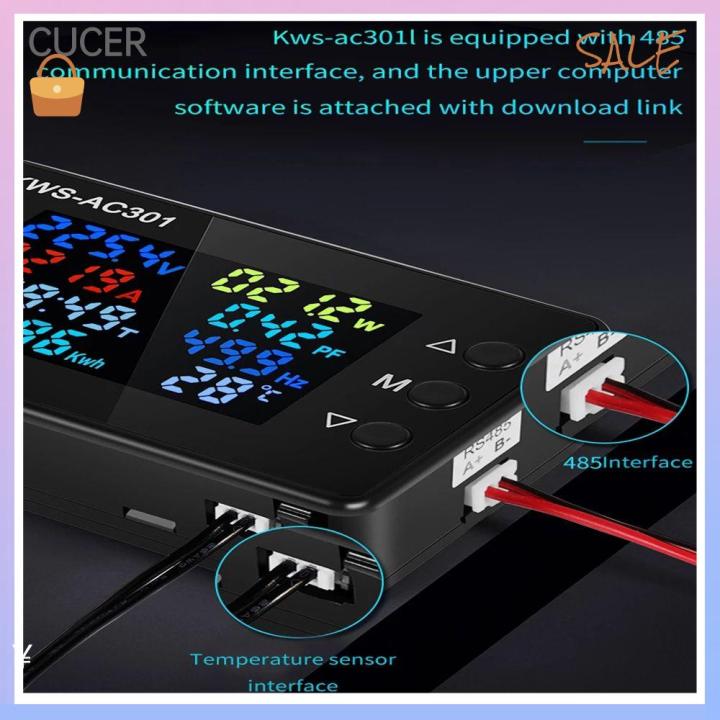 CBT LED Display 0-100A AC 50-300V Digital Voltmeter Ammeter Power ...