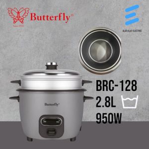 Butterfly 2.8L Electric Rice Cooker With Steam Tray - BRC-128