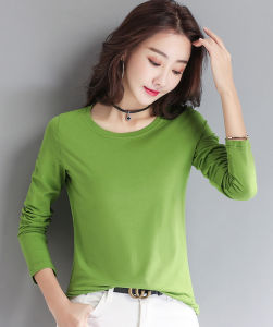 [ Xả Kho Giá Sốc * ] Áo thun nữ cổ tròn dài tay giữ nhiệt chất thun lạnh co giãn ấm áp dễ thương