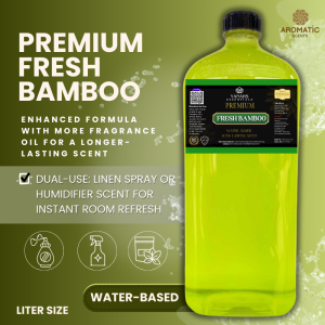 Premium Water-Based Fresh Bamboo Scent – Liter Size for Humidifiers & Air Fresheners | Enhanced with More Fragrance Oil