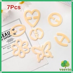 Veevio คลิปหัวเข็มขัด ปรับได้ สำหรับซ่อนสายเสื้อชั้นใน รูปผีเสื้อ ดอกไม้ สําหรับชุดชั้นในสตรี Bra Strap Clips