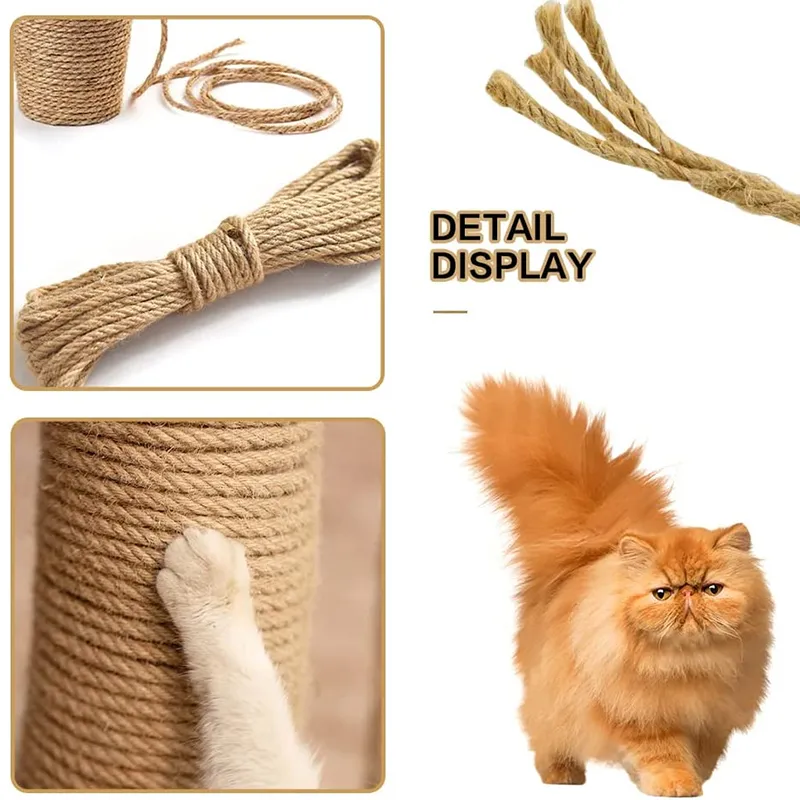 Extreme Tall 105 Cm Sisal Rope Cat Scratching Post Extra 12.5 Cm Thickness Cat Scratchers PVC