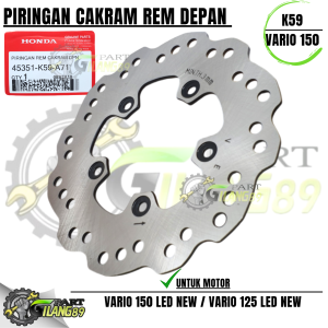 Paket 2 item k59 Piringan cakram depan vario 150 led + dispad cakram depan vario 125 led