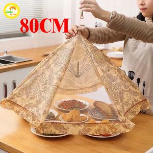 Tudung Saji Lipat Penutup Makanan/Tudung Saji Lipat Renda Payet Cantik/Penutup Makanan Diameter 80cm