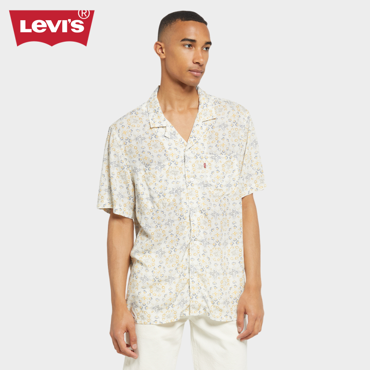 Levis® Mens Classic Camp Shirt 21976-0115 Regular Fit Button-Down