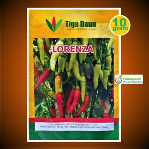 Benih Cabe Cabai Rawit Lorenza Isi 10 Gram Cap Tiga Daun Tipe Merunduk Super Pedas