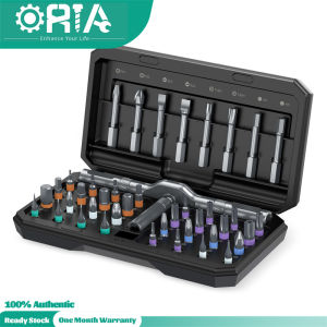 ORIA Magnetic Screwdriver Set 42 in 1 Multifunctional Ratchet Screwdriver Set 6.35mm Home Repair Tools Set with Detachable T Ratchet Handle for Electronics Furniture Bicycle Computer