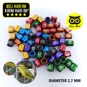 Kicau Mart Ring Pleci Ring Penanda Kaki Burung Pleci Laser Stainless 27mm Gelang Cincin Pleci Konin Kolibri RPKPL
