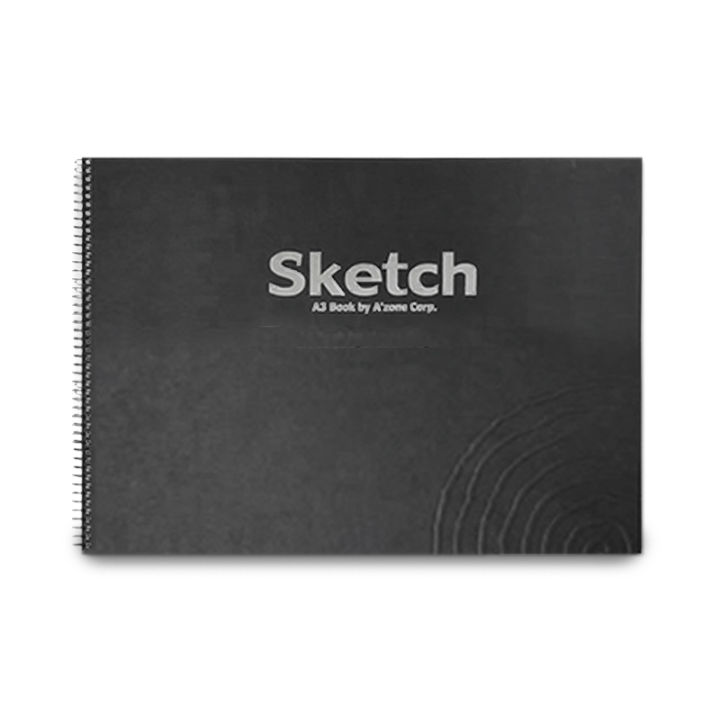 Azone Hardcover Spiral Sketchbook, 80 pages, 135gsm, A4/A3 Lazada