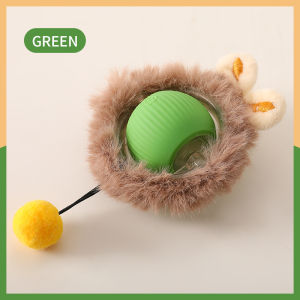 JBMBHC Electric Cat Ball Toys Automatic Rolling Ball Rechargeable Smart Pet Interactive Plush Toy Dog Cat Training Imitate Mouse