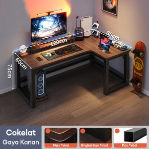Meja Kantor Serbaguna Meja sudut L-shaped Meja Kantor Serbaguna Meja Komputer Minimalis Meja Gaming
