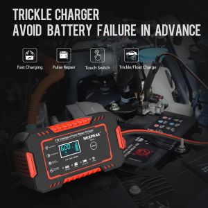 Car Battery Charger Heavy Duty 12V 24V Janpan Original Intelligent Power Supply High-frequency Pulse Repair Motorcycle Intelligent Pulse Charger High-power Full Automatic Fast Charging