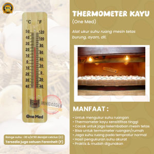 THERMOMETER KAYU alat ukur suhu ruang mesin tetas burung ayam suhu