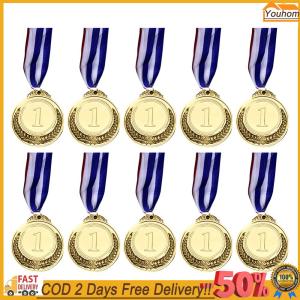 【24 hours delivery】 10Pcs Silver Award Medals Zinc Alloy Bronze Award Medals for Sports Competitions