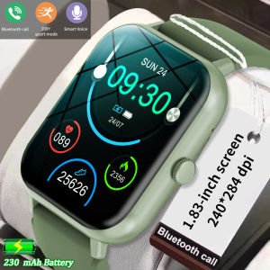 LIGE Original Smart Watch Woman 1.83 inch Bluetooth Call AI Voice Assistant Waterproof Sports Smart Clock Man Jam Tangan Pintar Lelaki