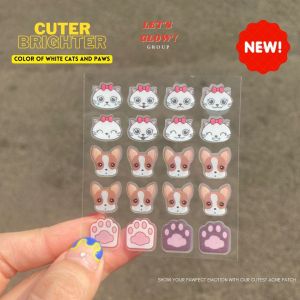 [BPOM] HYDROCOLLOID ACNE PIMPLE PATCH LETS GLOW GROUP STIKER JERAWAT ACNE PATCH MOTIF CAT AND DOG