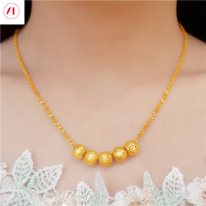 XT Jewellery Korea 24k Necklace Transfer Beads Fashion Gold Plated Men and Women