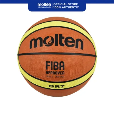 Molten BGR7-YBW 12-Panel Rubber Basketball Size 7