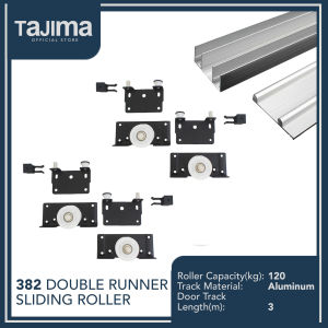 Double Runner Wardrobe Sliding Roller with Door Track for Cabinet Door (3 meter)