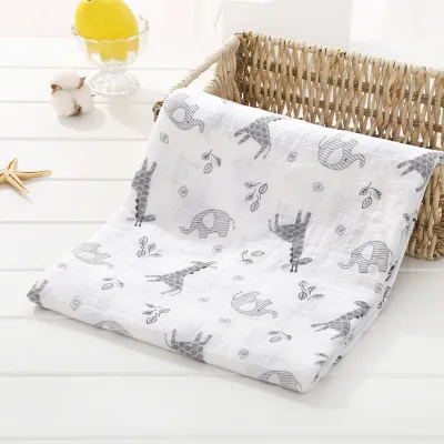 👶🏻Woobbies Premium Quality Newborn Baby Muslin Swaddle Soft Blanket Kain Bedung Kain Selimut Napkin Lampin