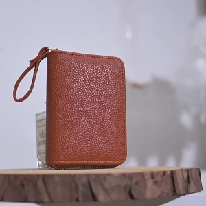 Portable Accordion Designs Holder Pouch Small Zipper Wallet Multifunctional Holder Bag PU Purse for Cards