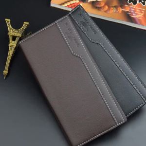 AE Mens wallet long style casual business multi-card slots large capacity simple slim soft leather wallet suitable for suits