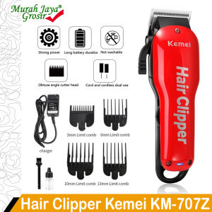 Hair Clipper Kemei KM 707Z Cordless Alat Cukur Rambut Barbershop Mesin Pangkas Rechargeable