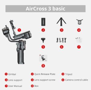 MOZA AirCross 3 ไม้กันสั่น 3 แกน Gimbal Stabilizer สำหรับกล้อง (ประกันศูนย์ไทย 1 ปี)
