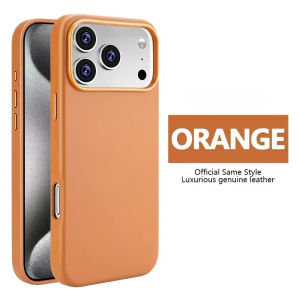 Luxury Leather Phone Case for iPhone 18 17 16 Pro Max Original Business Strong Magnetic Wireless Charging Shockproof Covers Capa