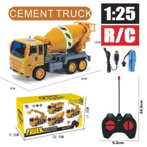 Kids Construction Vehicle Toy Mini Mixer Truck Model Set RC Dump Truck Toys Boy Birthday Gift