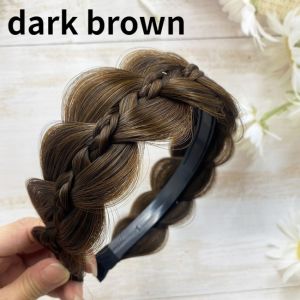 Fishbone Braid Hair Hoop for Womens Korean Fashion Headband Hairband Hair Wig