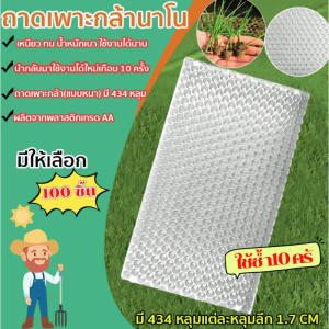 ถาดเพาะกล้านาโยน ถาดเพาะชำต้นกล้า เพาะข้าว ต้นอ่อน เมล็ด ป้องกันโรครากเน่า เหนียว ทนทาน 434 หลุม 100แผ่น ใช้ซ้ำ10 ครั
