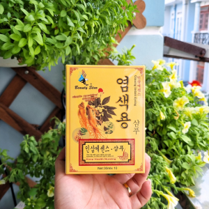 Gội là đen - Dầu gội đen tóc Gội đen oliu gội đen nhân sâm Hàn Quốc 30ml x 10 gói.