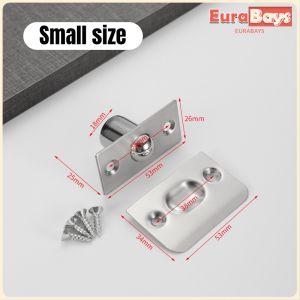 E.B. Spring Invisible Cabinet Door Beads Lock Closet Ball Catch Latch with Screws