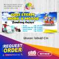 Spanduk Banner 160x60 Family Gathering Pantai Custom Desain. 