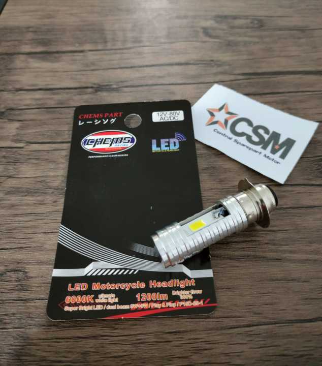 Lampu Depan LED Motor Bebek Matic AC DC H6 2 Sisi 12v-80v KA-KRA