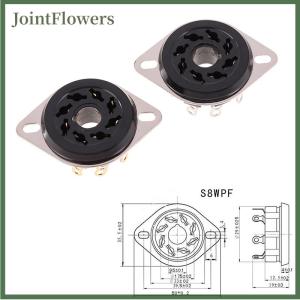 JointFlowers 1PC 8Pin Bakelite Tube SOCKET BASE S8WPF Bakelite gilded สำหรับ KT88 6550 6SN7 EL34เครื่องขยายเสียงหลอดสูญญากาศ