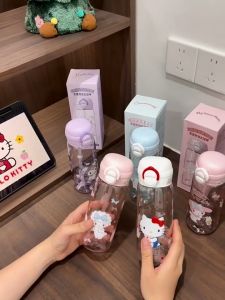 Botol Air Cartoon Dual Drinking Water Bottle 500ML Straw Direct Drink Portable Kids School Daily