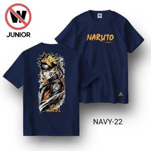 KAOS ANAK TANGGUNG WARNA NAVY USIA 8 - 16 TAHUN BAHAN COTTON COMBED 30S