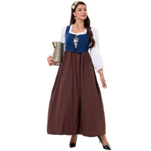11.11 Cross-border European Renaissance Dress COS Clothing Farmer Maid Wear Strap Plastic Waist Beer Wear Adult