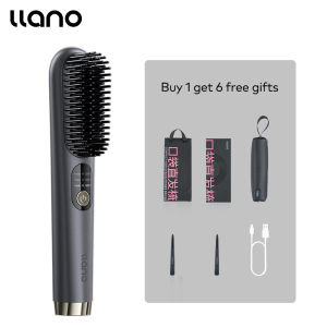 Llano Wireless Hair Straightener Fast Heating Hair Comb Electric Hair Straightener Comb Brush USB Rechargeable Portable Mini Negative Ions Straightener