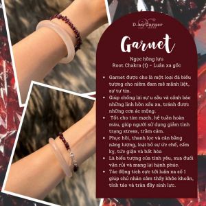 Vòng Tay Ngọc Hồng Lựu Garnet Hợp Mệnh Hỏa Thổ Khóa Bạc 925 Cao Cấp - Tăng Cường Đam Mê Thu Hút Tình Yêu -Bluegems